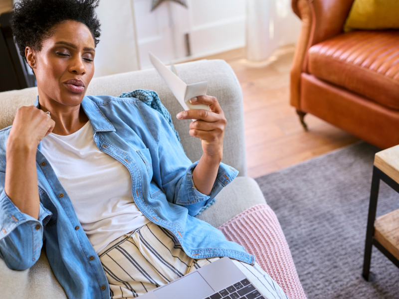 Menopause- Woman of Color experiencing a hotflash